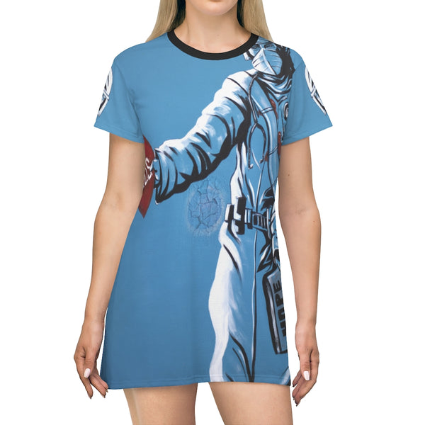 COVID-19 - All Over Print T-Shirt Dress