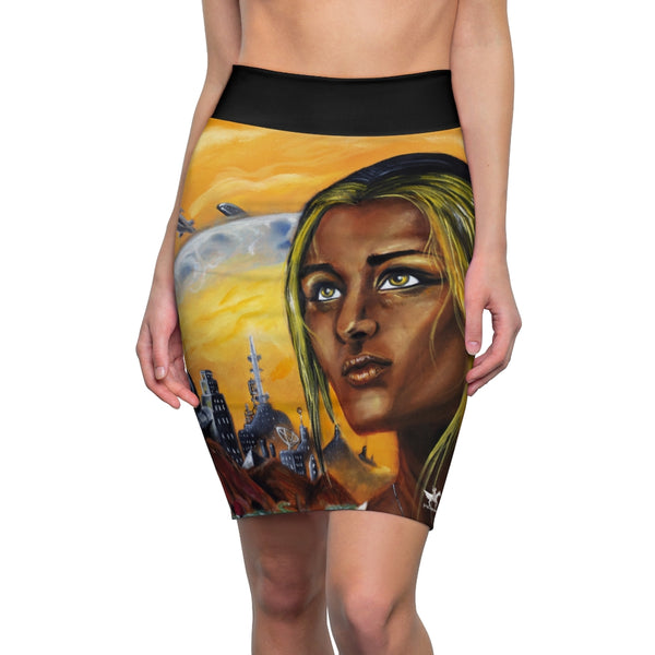 Dark they were with golden Eye - Women's Pencil Skirt