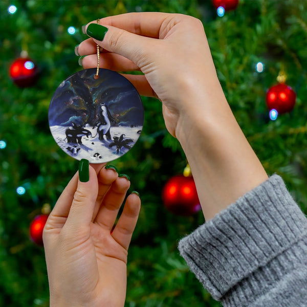 Family Round Ceramic Ornaments