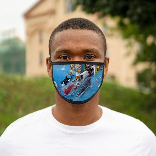 Port of Spain  -Mixed-Fabric Face Mask