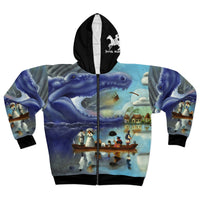 All in the same boat- AOP Unisex Zip Hoodie