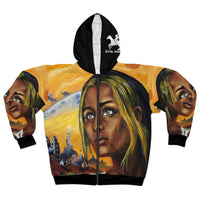 Dark they were with golden Eye - AOP Unisex Zip Hoodie