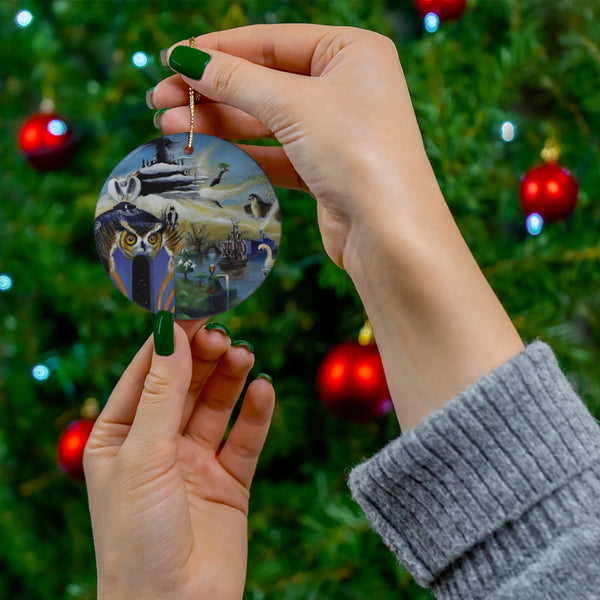 Nature VS Man Ceramic Ornaments