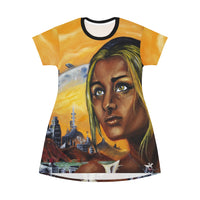 Dark they were with golden Eye - All Over Print T-Shirt Dress